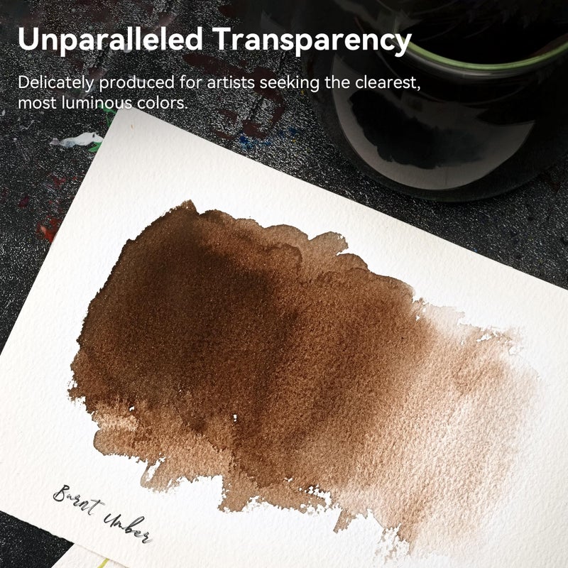 PHOENIX Professional Watercolor Paint - Single Watercolor Half Pan - Sepia 709 - Image 4